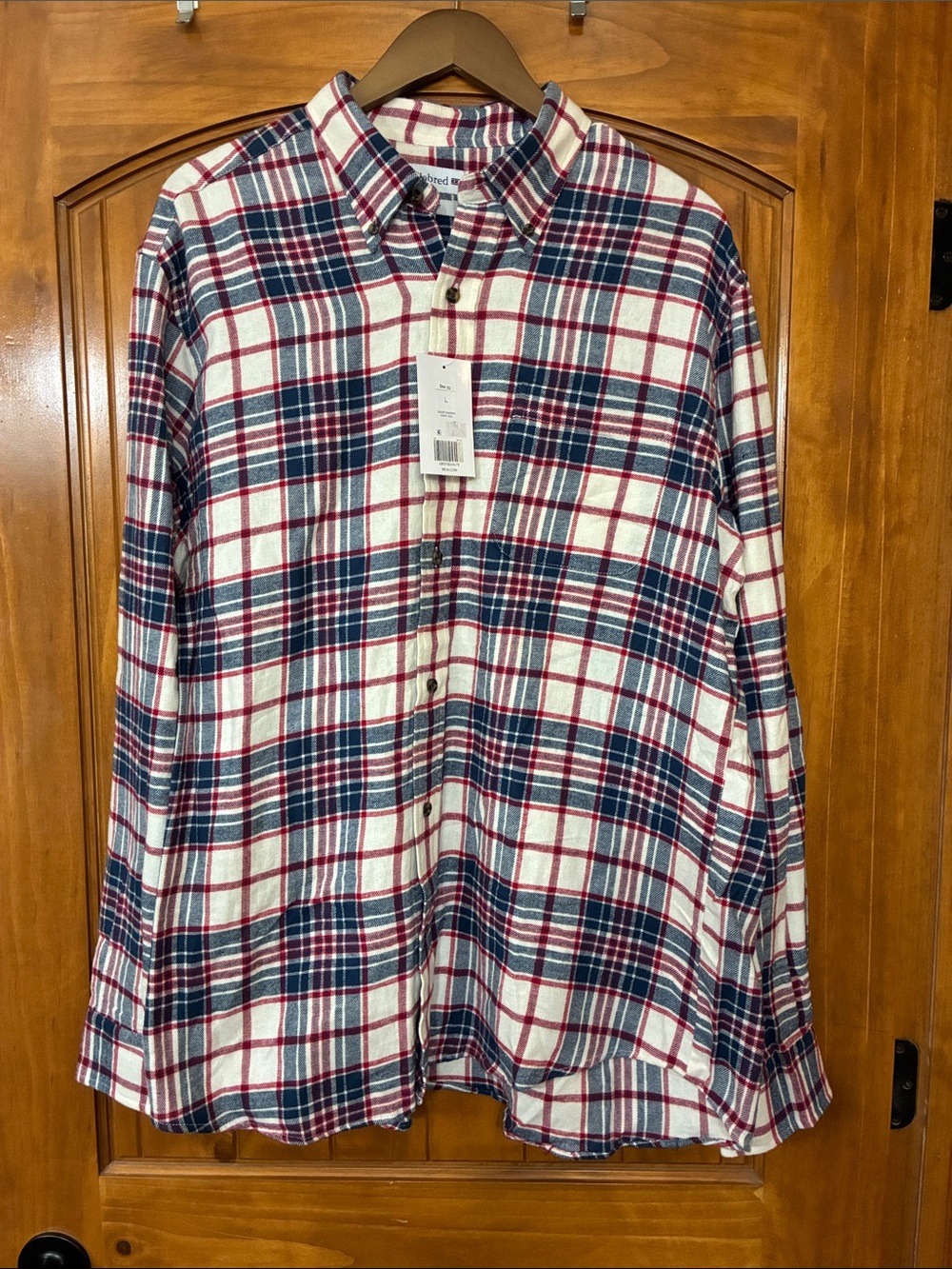 Saddlebred Men's Classic Fit Plaid Flannel Button Down Long Sleeve Shirt